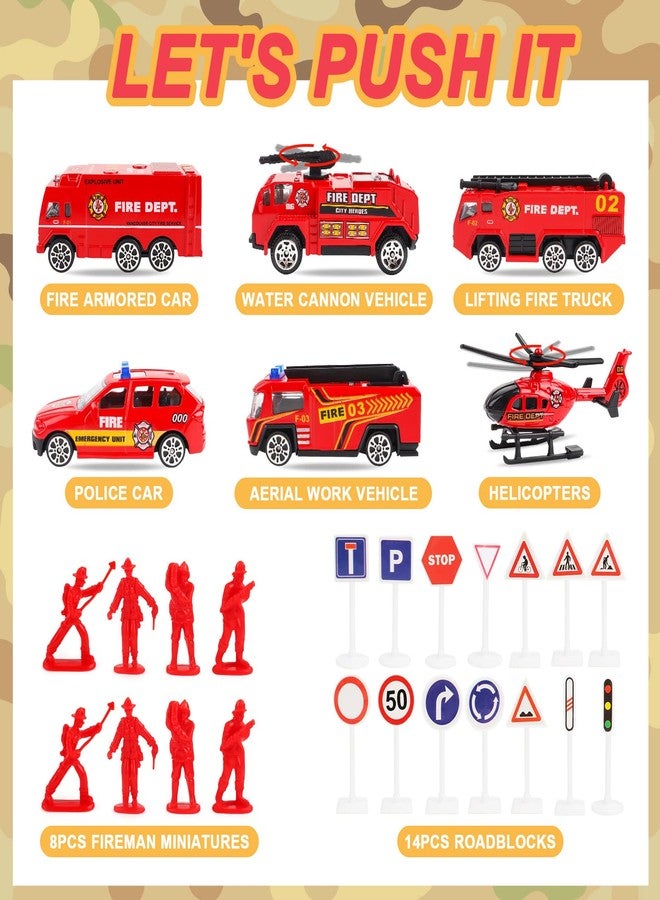 deAO Fire Truck Toys for Boys with Lights and Sounds,RC Remote Control Firetruck with Fodable 360 Rotating Ladder,Pull Back Vehicles Toys Gifts for 3 4 5 6 Boys Girls Kids (Classic Edition) - Image 3