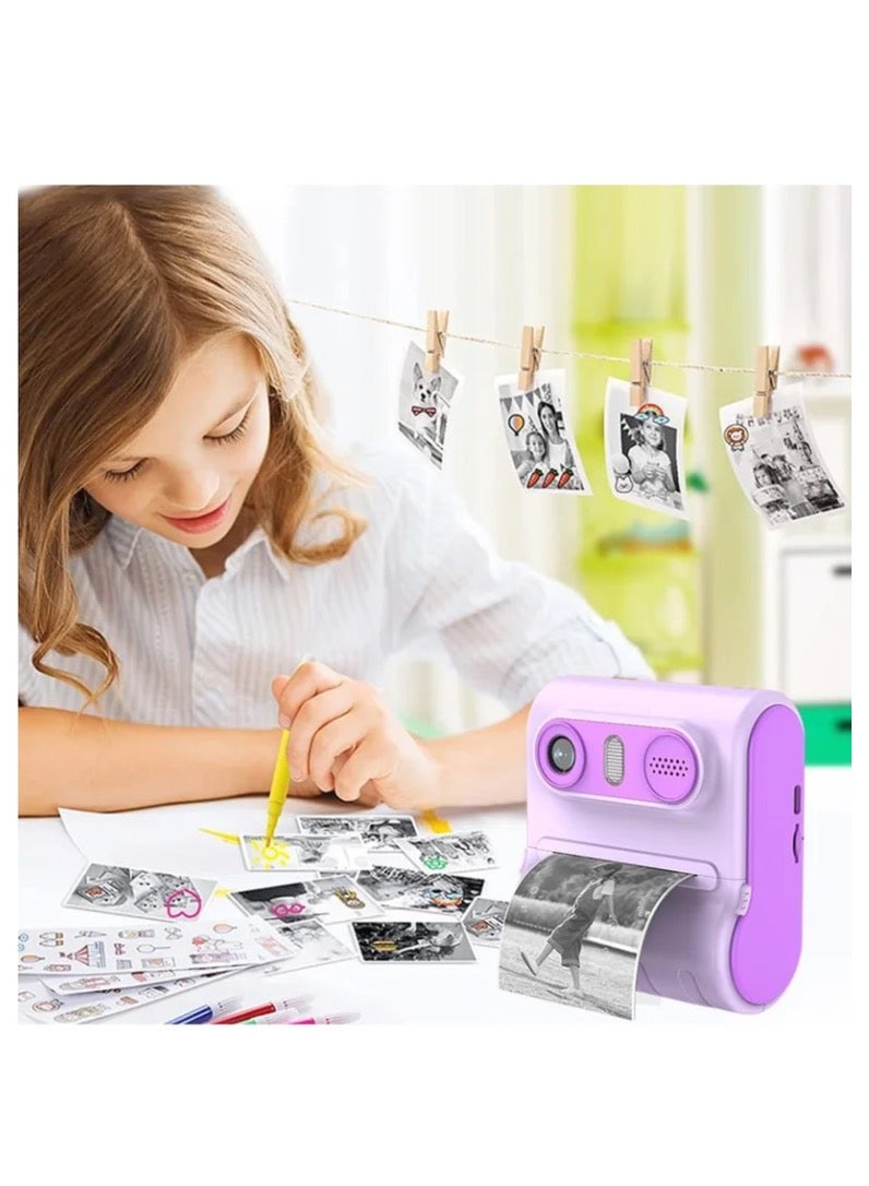Generic Kids Instant Print Camera | 1080P HD Video Camera for Toddlers | 2.4" Screen with Thermal Printer | Includes 3 Rolls Photo Paper | Portable Selfie Toy for Boys & Girls | Birthday & Travel Gift  - Image 2