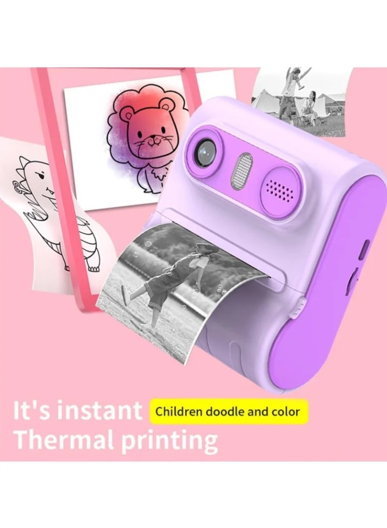 Generic Kids Instant Print Camera | 1080P HD Video Camera for Toddlers | 2.4" Screen with Thermal Printer | Includes 3 Rolls Photo Paper | Portable Selfie Toy for Boys & Girls | Birthday & Travel Gift  - Image 3