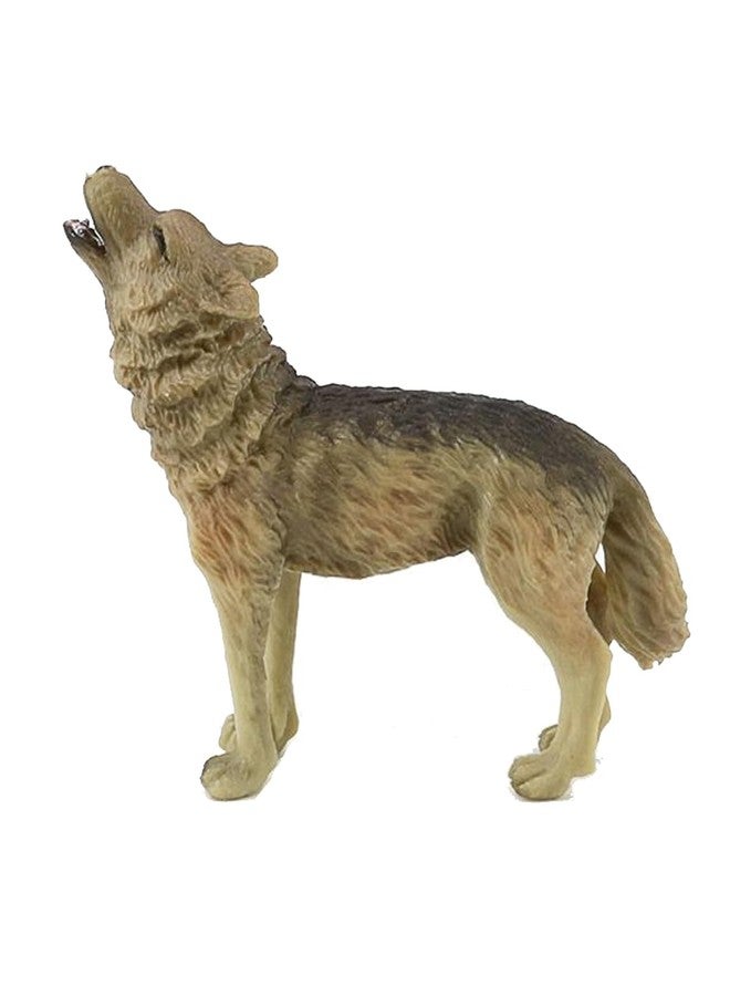 KalamkariX Wolf Toy, Realistic Howling Wolf Figurine for Kids, Animal Model Collectible, Educational Learning Toy for Children, Durable Decorative Display Piece for Home and Classroom - Image 1