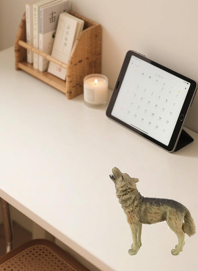 KalamkariX Wolf Toy, Realistic Howling Wolf Figurine for Kids, Animal Model Collectible, Educational Learning Toy for Children, Durable Decorative Display Piece for Home and Classroom - Image 5