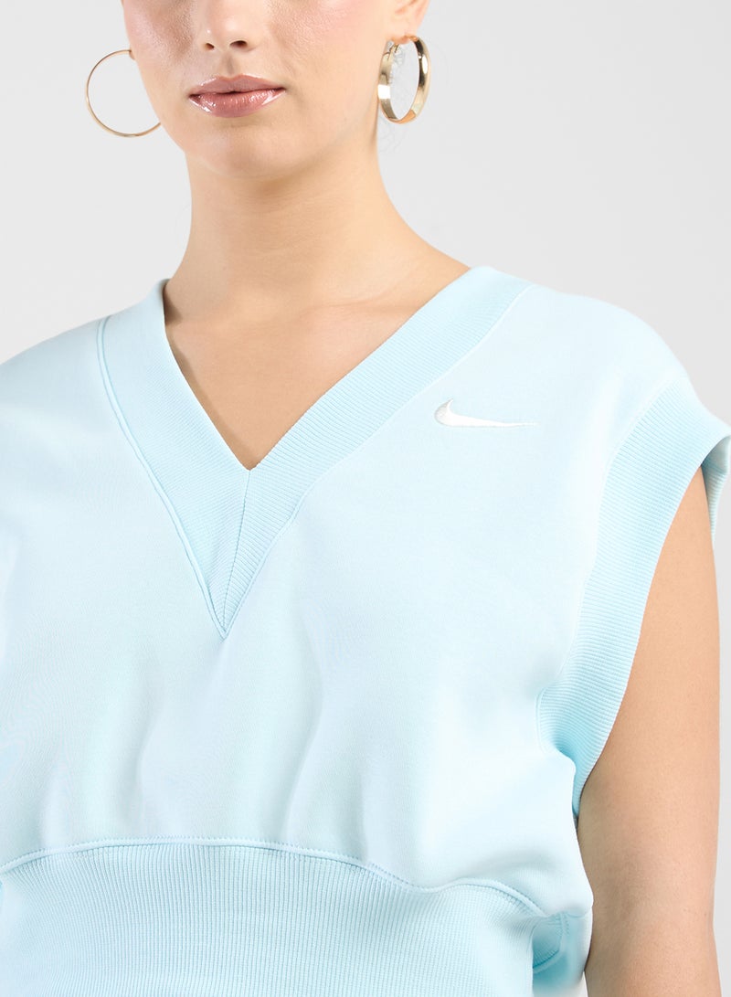 Nike W NSW PHNX FLC SLVLS VNECK CRP - Image 3