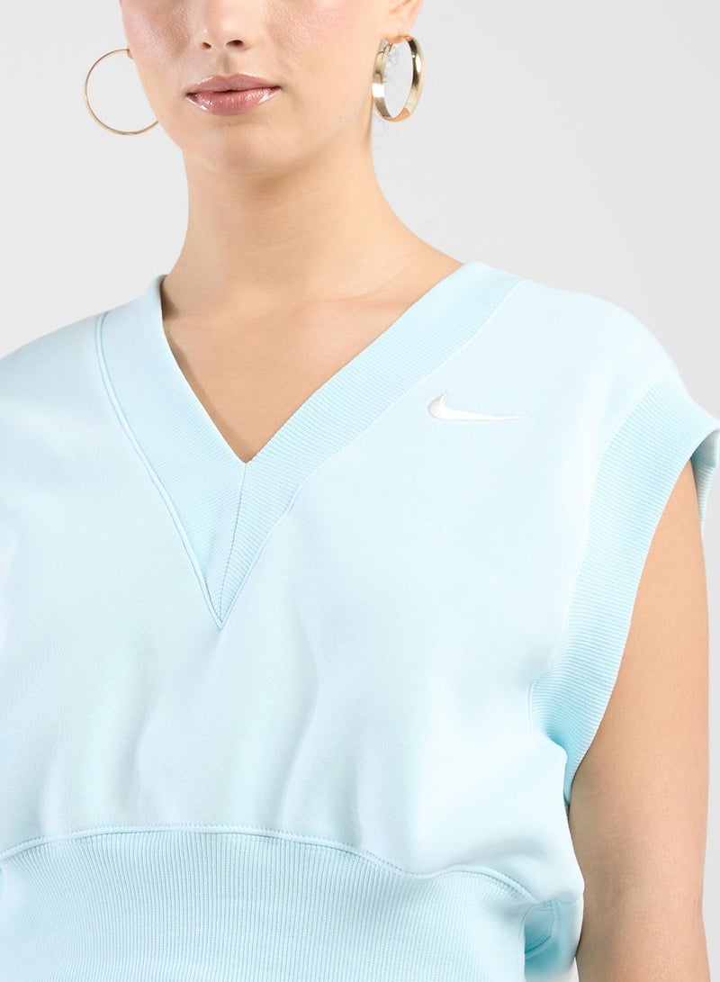 Nike W NSW PHNX FLC SLVLS VNECK CRP - Image 3