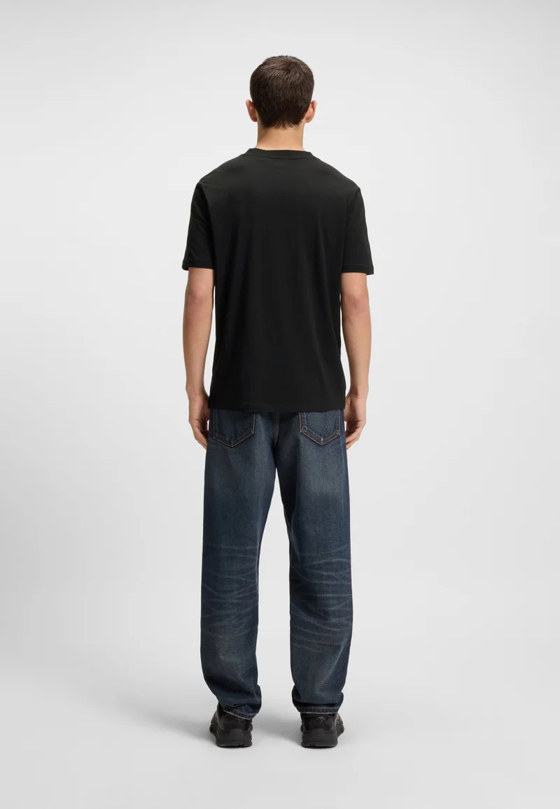 هوجو Cotton-jersey T-shirt with split-logo print