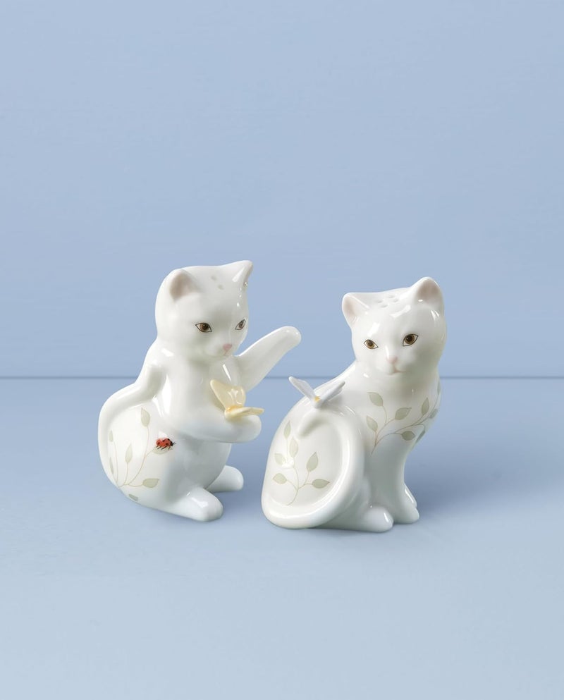 LENOX Butterfly Meadow Figural Kitten Salt and Pepper Set - - Image 2