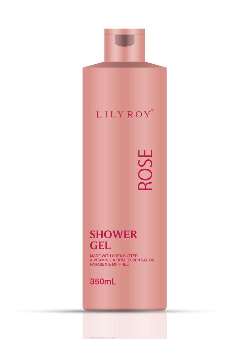 LILY ROY ROSE: SHOWER GEL (MADE WITH SHEA BUTTER & VITAMIN E & ROSE ESSENTIAL OIL PARABEN & MIT FREE ) - LILY ROY  - Image 1