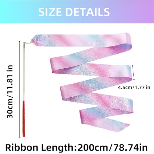 YANMIN Princess Party Favors 24pcs Dance Ribbon Wand for Kids 48 812 Princess Mermaid Birthday Party Streamers Decorations Supplies Girls Princess Party Carnival Outdoor Games Goodie Bag Stuffers - Image 5