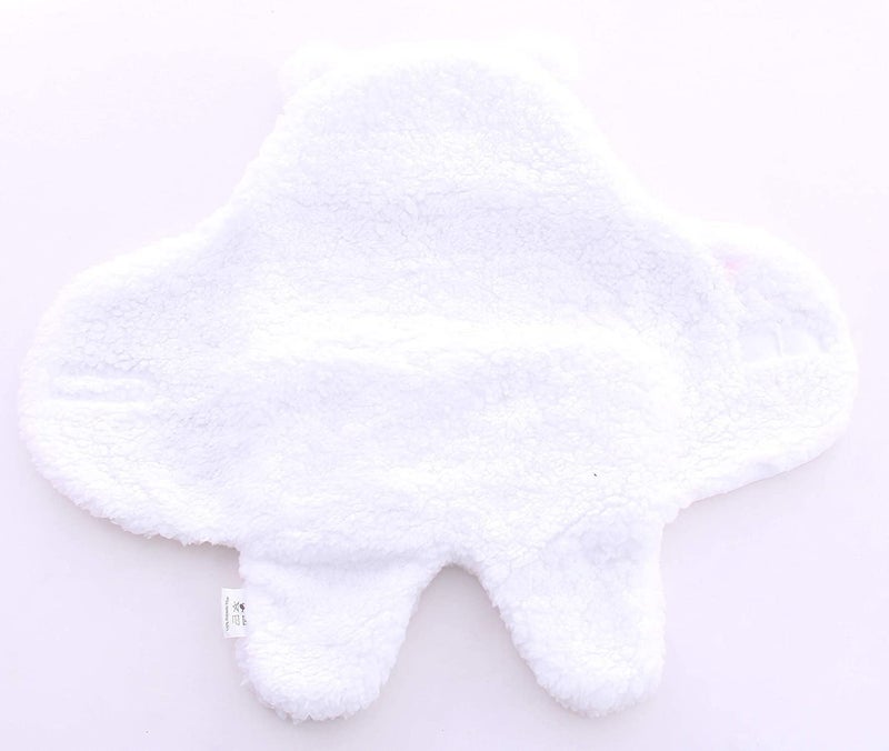 Spotted Play 2 Pack Sherpa Baby Swaddle Blanket - Aquamarine and White - Image 4