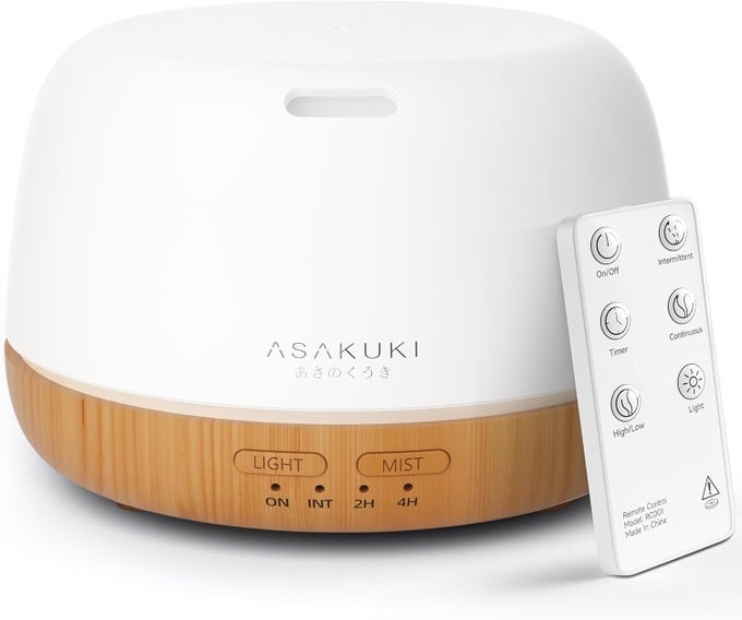ESSENTIAL OIL DIFFUSER, ULTRASONIC AROMATHERAPY OIL HUMIDIFIER WITH 7 COLORS LIGHTS 2 MIST MODE FOR HOME