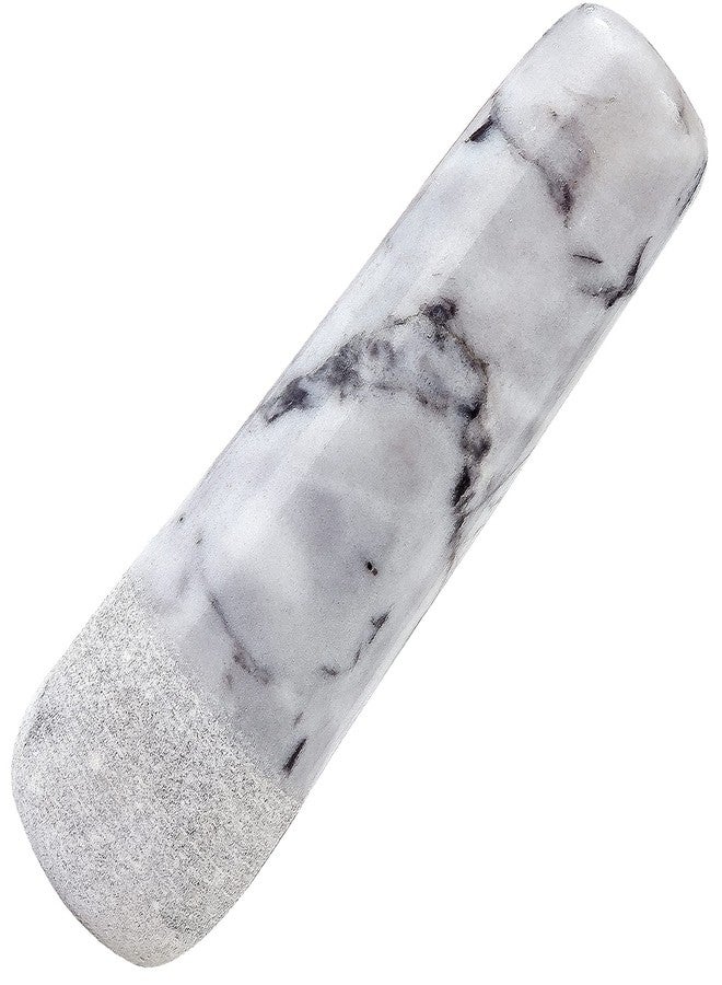 SIPARUI Marble Replacement Pestle 5.3inch Only Polished Stone Pestle (Mortar is not Included)(Light Gray White) - Image 1