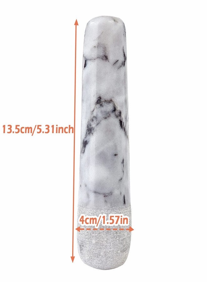 SIPARUI Marble Replacement Pestle 5.3inch Only Polished Stone Pestle (Mortar is not Included)(Light Gray White) - Image 2