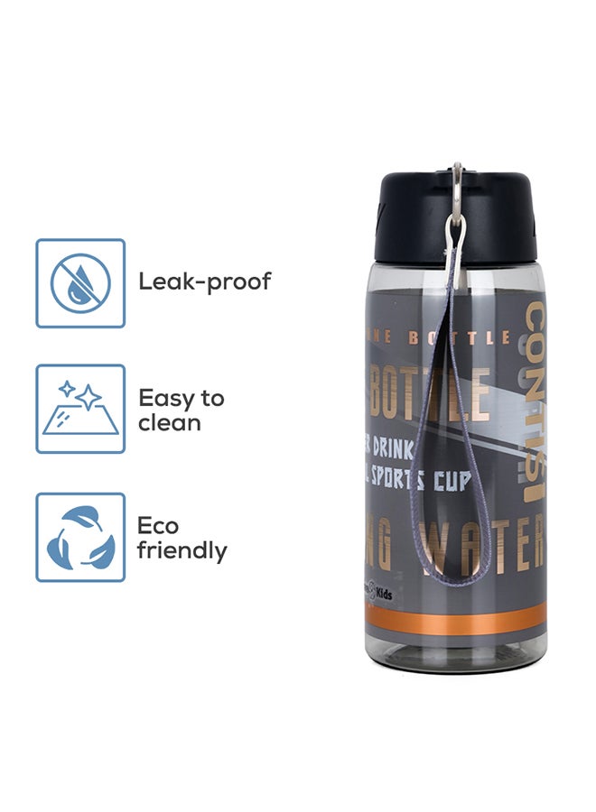 Nova kids زجاجة مياه مع حبل للإمساك 750 مل - أسود - Image 4