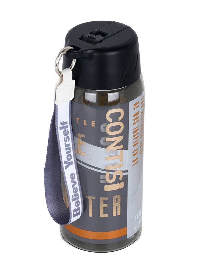 Nova kids زجاجة مياه مع حبل للإمساك 750 مل - أسود - Image 2