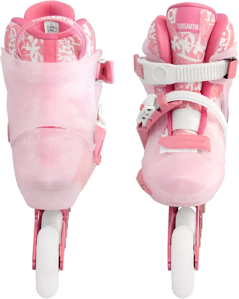 TUOSAMTIN Adjustable Inline Skates for Women and Girls - Pink - Image 4