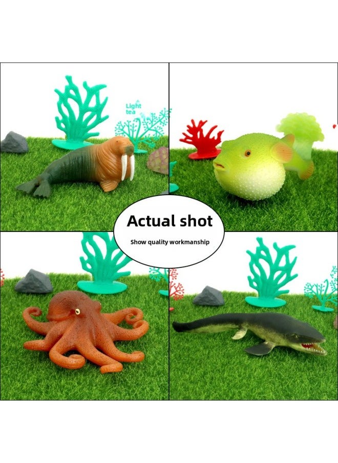 Generic - Applicable Simulation Soft Rubber Silicone Seal Fishbone Puffer Decompression Caterpillar Toy Frog Soft Model Animal Children-Color:Dark Brown Silicone [Centipede]] - Image 1