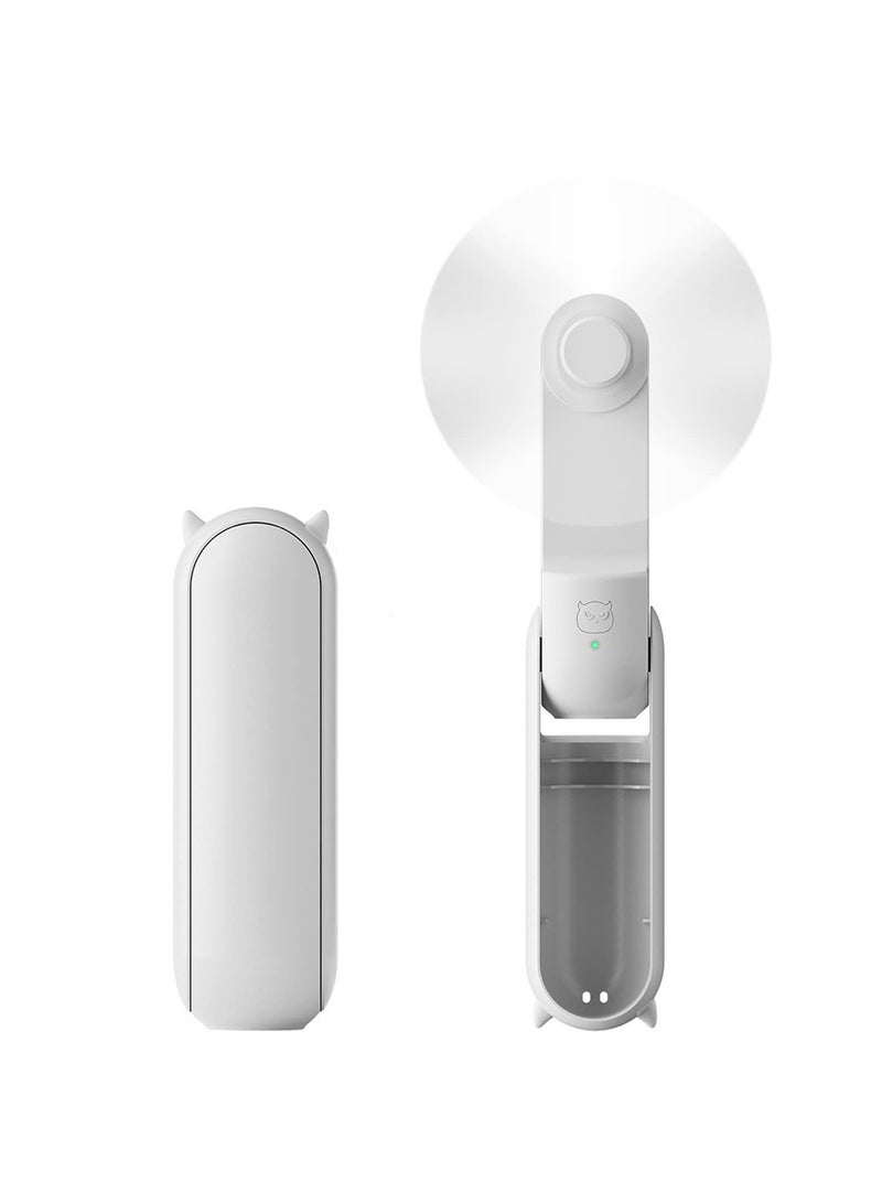fantasize Handheld Mini Fan, 3 IN 1 Hand Fan, 1500mAh Battery Operated 14-21 hours, USB Rechargeable Foldable Fan, Quiet Personal Fan with Power Bank, Travel For Women, Outdoor - Image 1