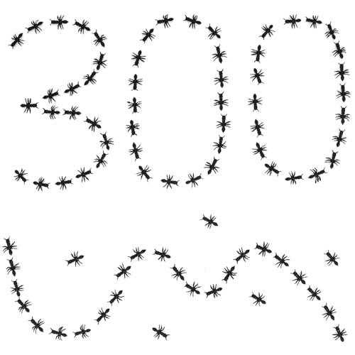 HFATMOS 300 قطعة من النمل البلاستيكي الواقعي لمزحة حفلة الهالوين زينة إمدادات الحفلات - Image 1