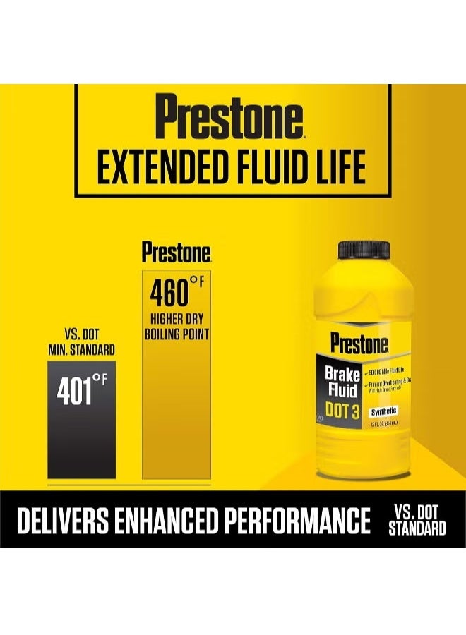 بريستون سائل الفرامل الاصطناعي Prestone DOT 3 (12 أونصة) - 354 مل - Image 3