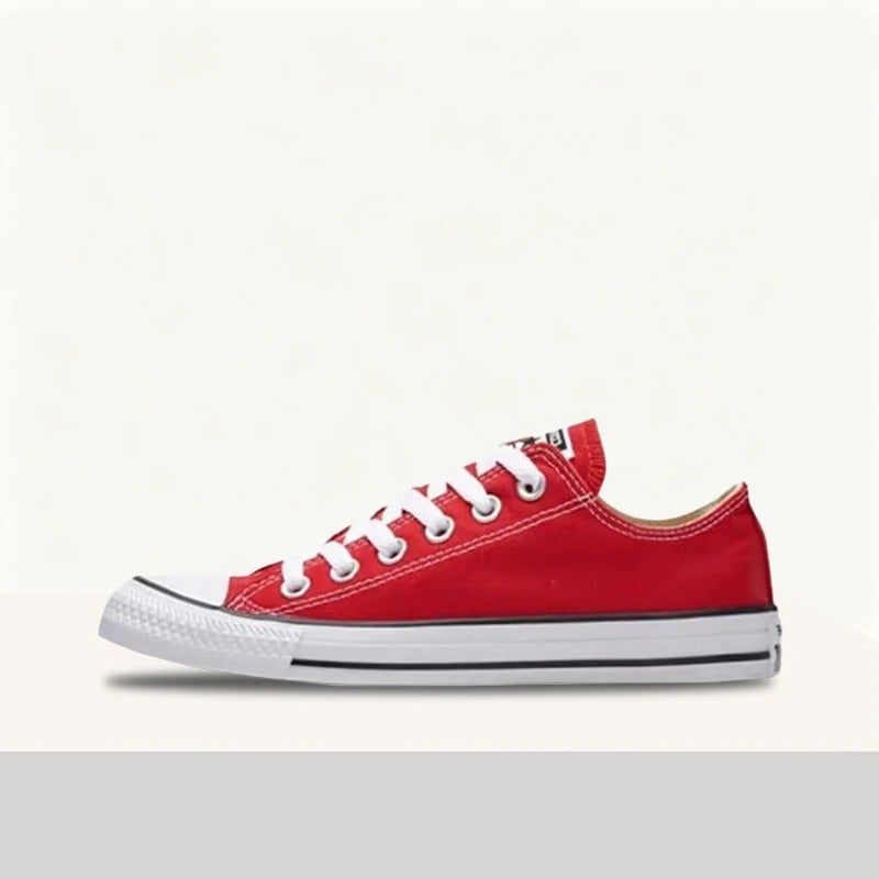 Converse Chuck Taylor All Star Unisex Red Low-Top Canvas Sneakers – Retro Durable Breathable Sole & Lightweight Comfort 101007 - Image 2