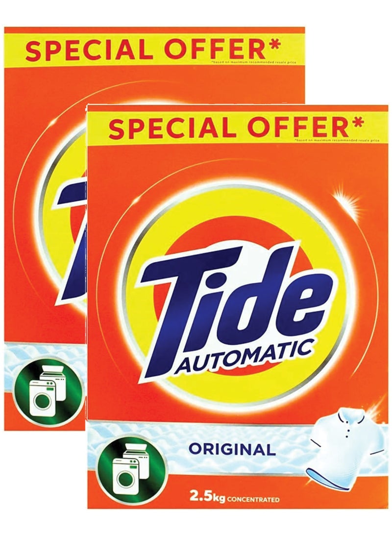 Tide Automatic Detergent Powder 2.5Kg pack of 2Pcs - Image 1