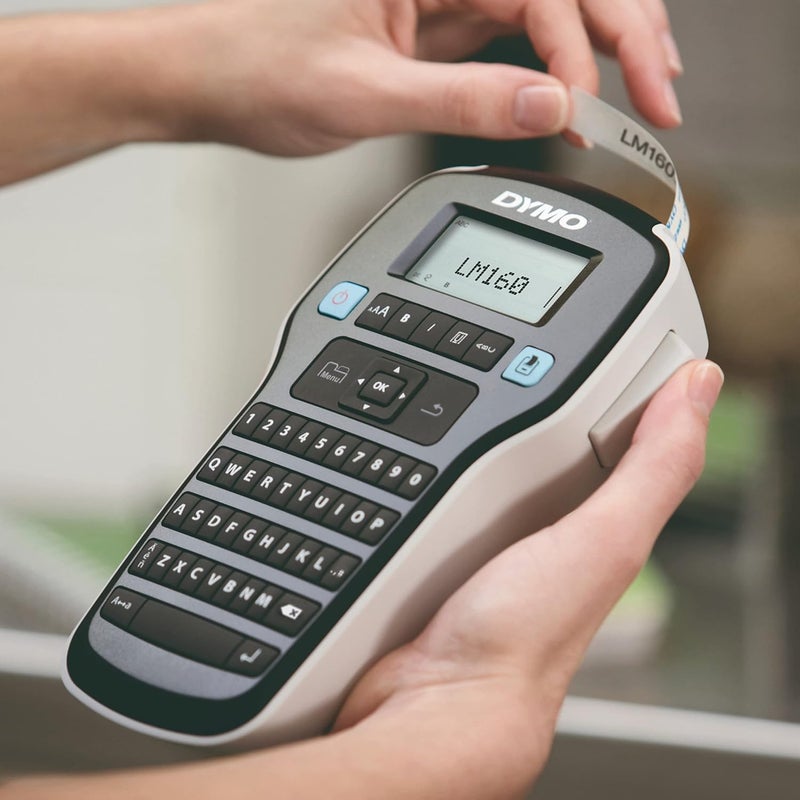 Dymo Label Maker LabelManager 160 Portable Label Maker, Easy-to-Use, One-Touch Smart Keys, QWERTY Keyboard, Large Display, for Home & Office Organization, Black - Image 5