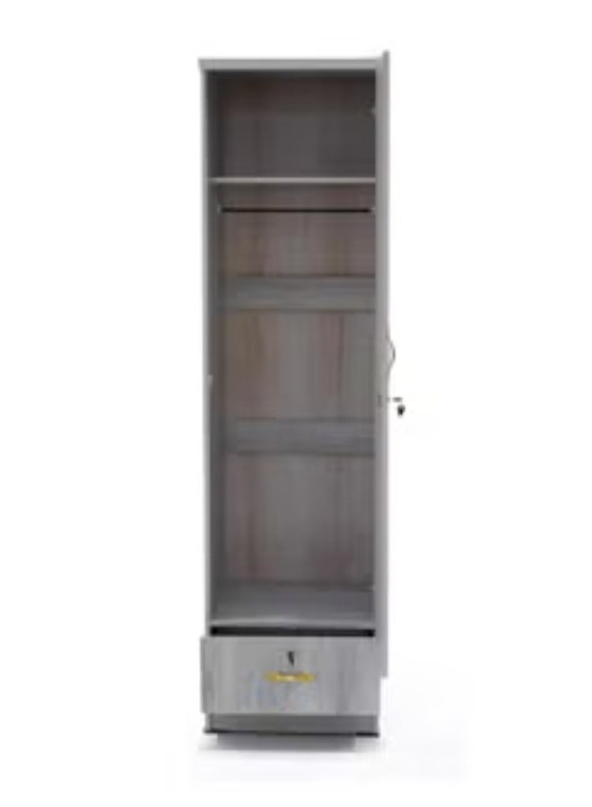 ALWASIT HOME 1 Door Wooden Wardrobe Cabinet Cupboard With Drawer Lock Keys - Image 2