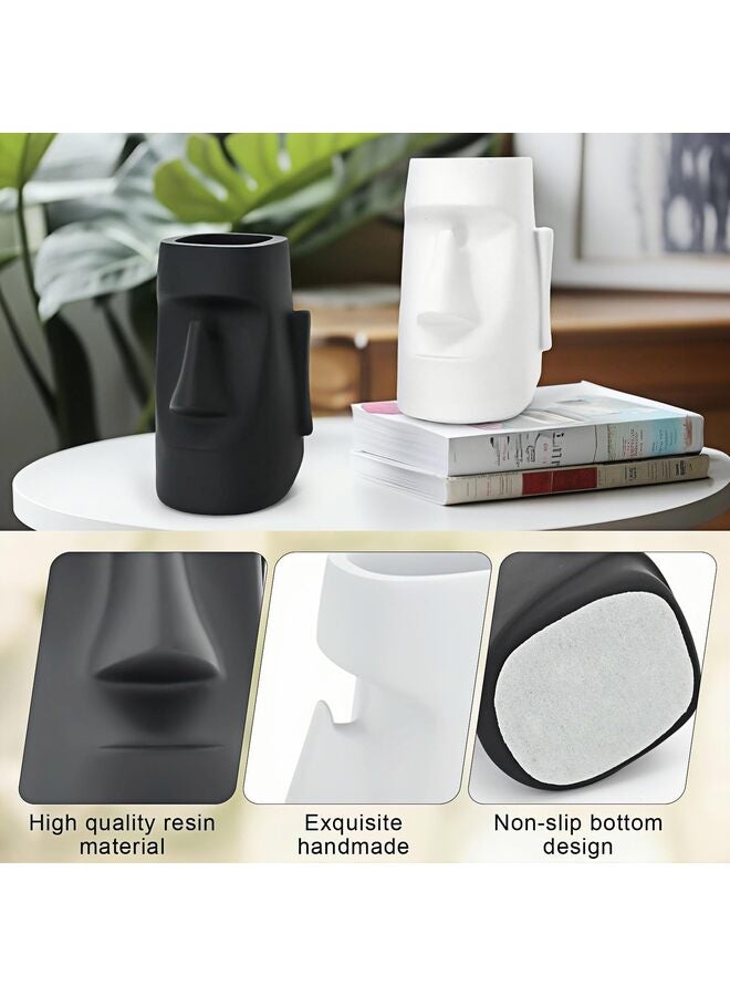 Multifunctional Handmade Eyeglass Holder and Pen Holder Desk Organizer for Office, Home Decor,Creative vase, Makeup Brush Storage (White) - Image 3