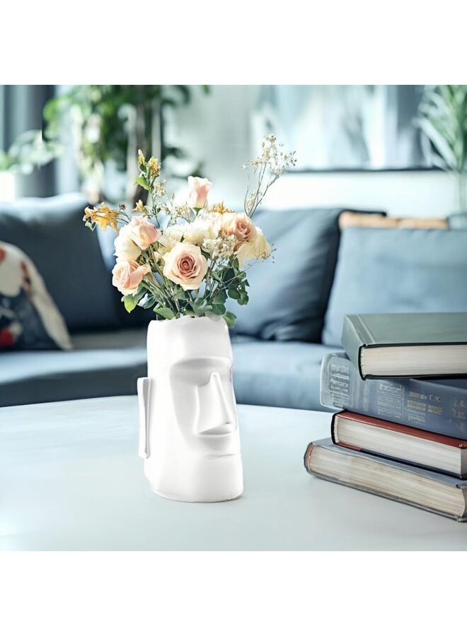 Multifunctional Handmade Eyeglass Holder and Pen Holder Desk Organizer for Office, Home Decor,Creative vase, Makeup Brush Storage (White) - Image 4