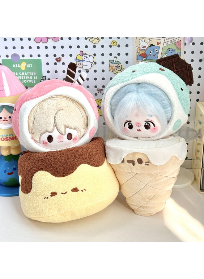 Cute Encounter Time 20cm Dessert Party Series Baby Clothes Cotton Baby Clothes Non-Attribute Suit Cute All-Match Headwear-Colour:20cm Thin Ice Cream Balls - Image 4
