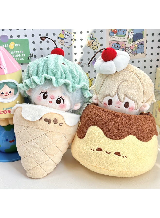 Cute Encounter Time 20cm Dessert Party Series Baby Clothes Cotton Baby Clothes Non-Attribute Suit Cute All-Match Headwear-Colour:20cm Thin Ice Cream Balls - Image 2