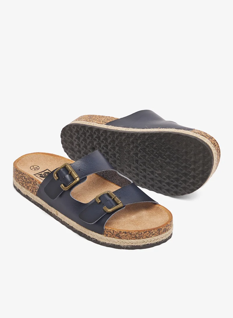 DOWN TO EARTH Double Strap Sandal Slide