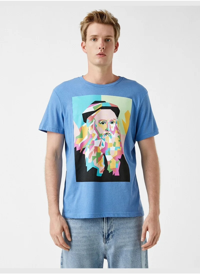 KOTON Leonardo da Vinci T-shirt Printed
