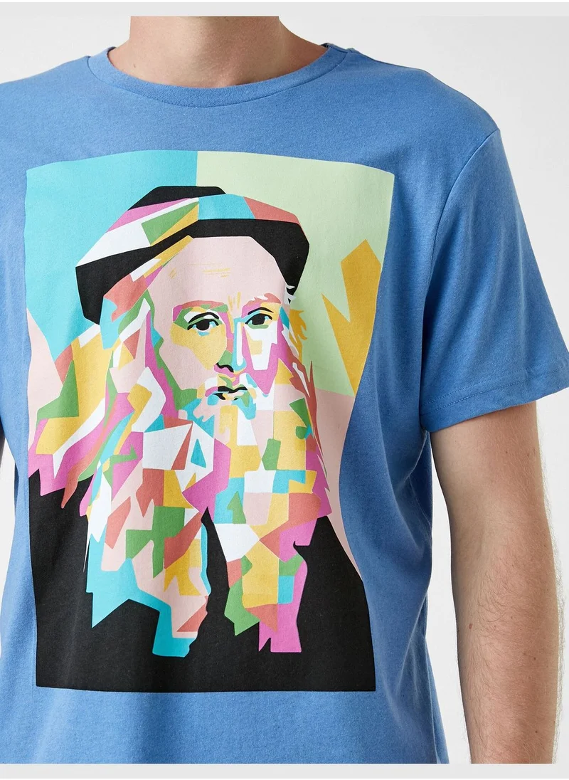 KOTON Leonardo da Vinci T-shirt Printed