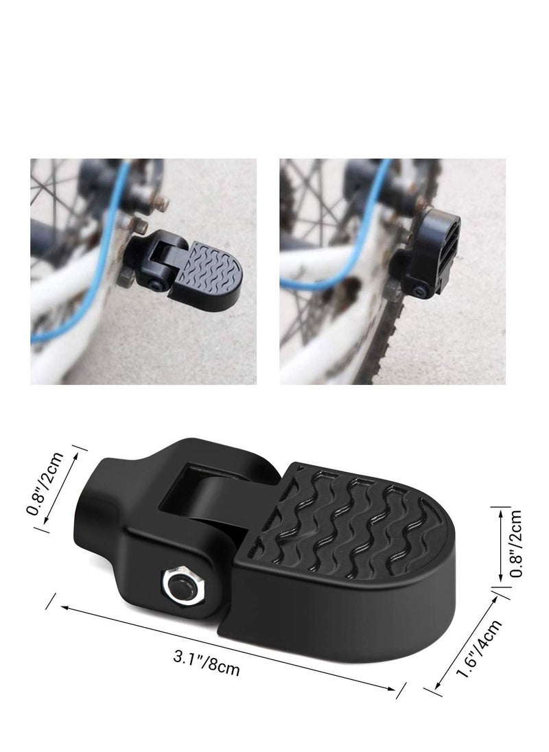 SYOSI 1 Pair Mini Bike Rear Pedals, Non slip Bicycle Pedals, 3.1x1.6 inch 8x4cm Light Aluminum Alloy Manufacturing Interface, Foldable Bicycle, Foot Plates Pedals for Folding Mountain Bike  - Image 4