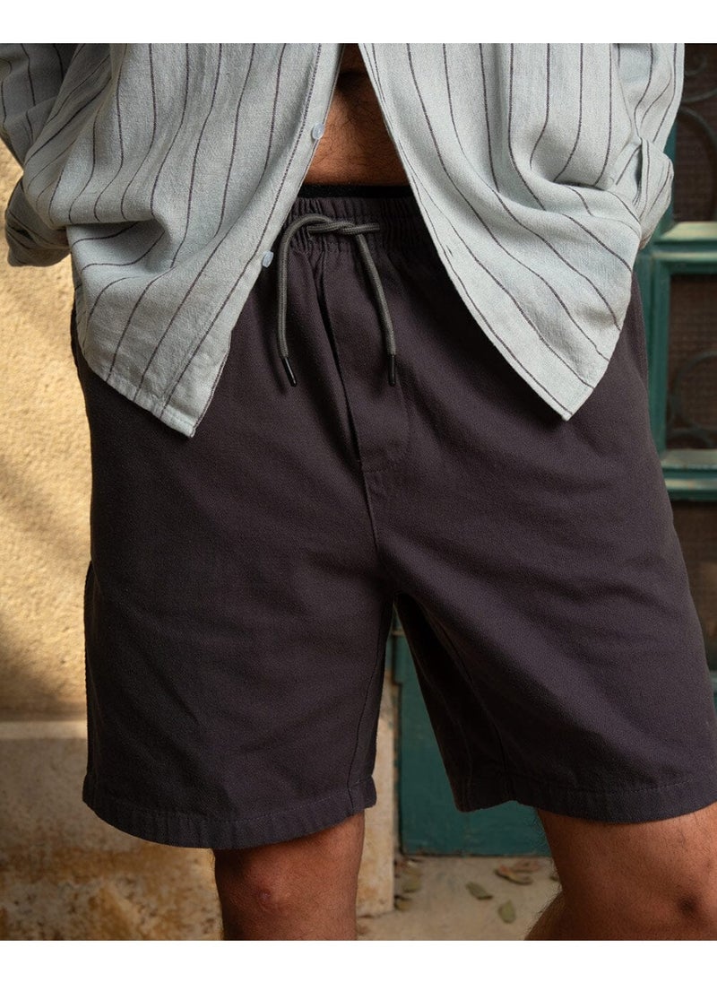 In Your Shoe Grey Gabardine Shorts  - Image 2