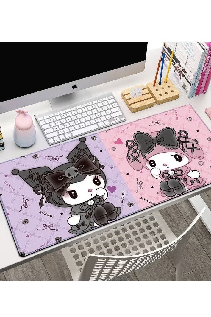 الباندا العملاقة لوحة ماوس ألعاب كبيرة 900×400×3 مم، سجادة مكتب لطيفة للوحة المفاتيح وزينة المكتب بتصميم هالو كيتي، مناسبة للبنات والسيدات - Image 3