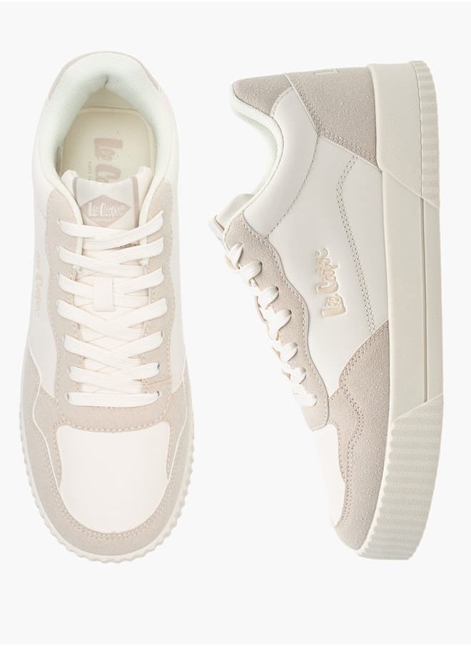 Lee Cooper Womens Logo Detail Sneakers With Lace-Up Closure  - Image 2