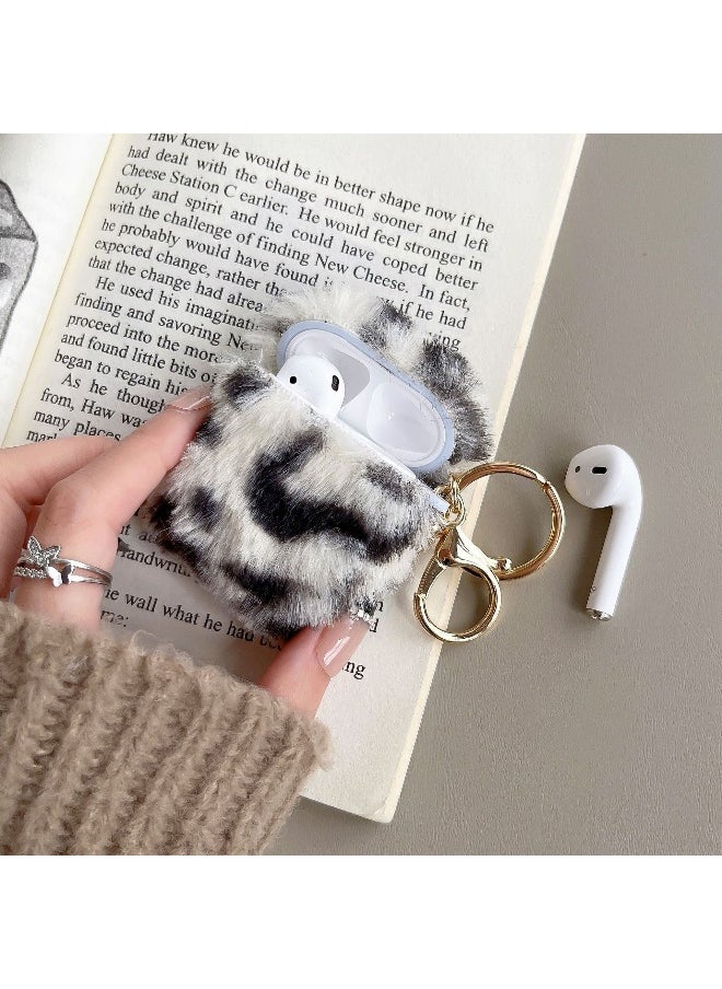 Generic - Fashion Plush Leopard Print Protective Case Cover for Apple AirPods Pro for Men Women - Image 1