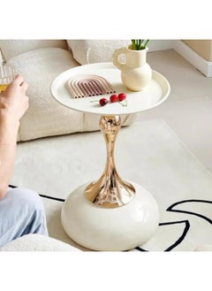 Generic SUPAAR Home Side Tables for Small Spaces, Couch Arm Tray Table for Living Room, Bed, Sofa. End Table Anti-Rust waterproof (white)  - Image 5