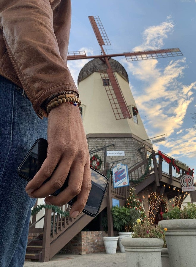 فيوجوه سوار VIUJUH ذو 7 عقدة على شكل عين شريرة مرسومة يدويًا على خيط سوار قابل للتعديل منسوج يدويًا، تميمة للنساء والرجال والأطفال الصغار (أحمر + أسود) - Image 2