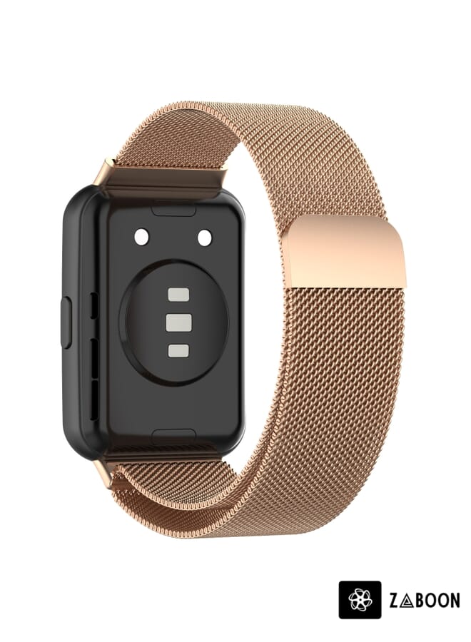 Zaboon Huawei Watch Fit 2 Milan Magnetic Stainless Steel Watch Band - Image 2