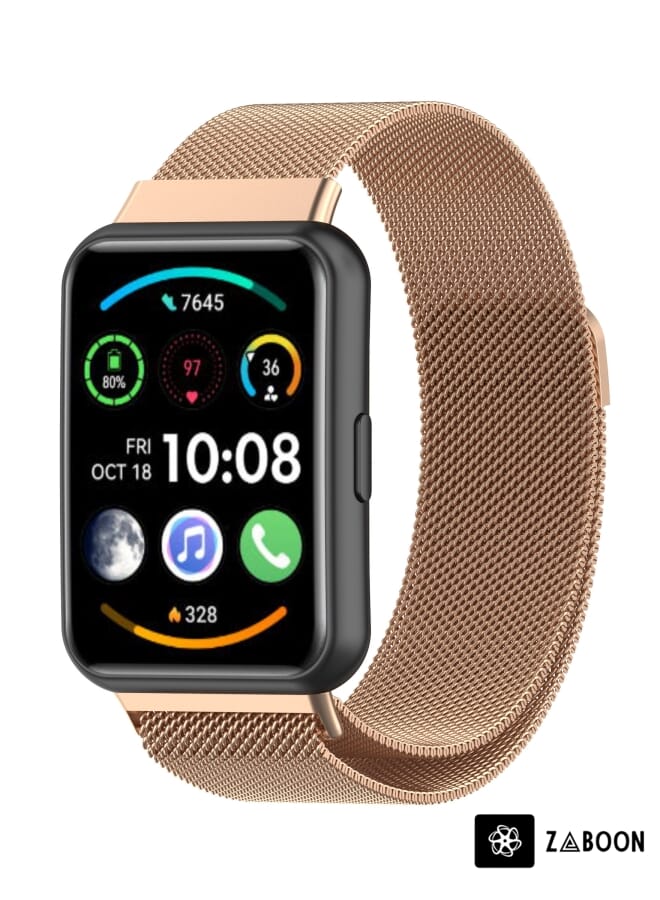 Zaboon Huawei Watch Fit 2 Milan Magnetic Stainless Steel Watch Band - Image 1