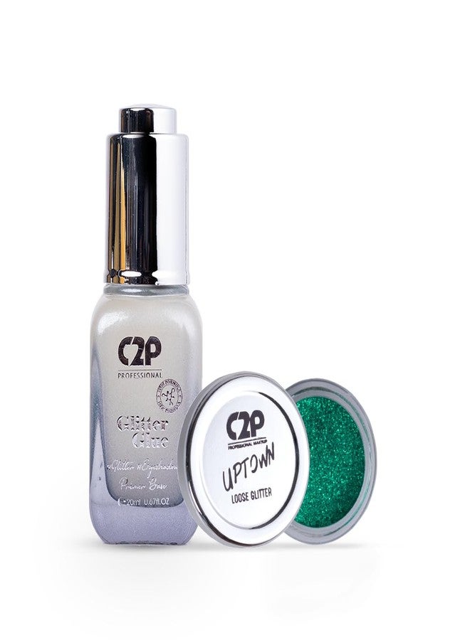 C2P PROFESSIONAL MAKEUP C2P Pro Sparkle Duo Glitter and Glue Kit - Eyeshadow for Eye & Body Makeup | Waterproof, Quick-Drying for Stunning Shimmer Looks (Bite Me 57) - Image 1