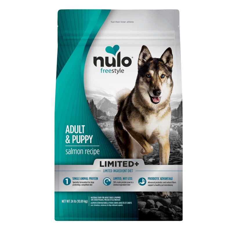 Nulo FreeStyle Limited Ingredient Dry Dog Food - High Protein Salmon Recipe, Natural Grain Free Dog Food for Puppies & Adults, Small, Medium and Large Breed Kibble, 24lb Bag - Image 1