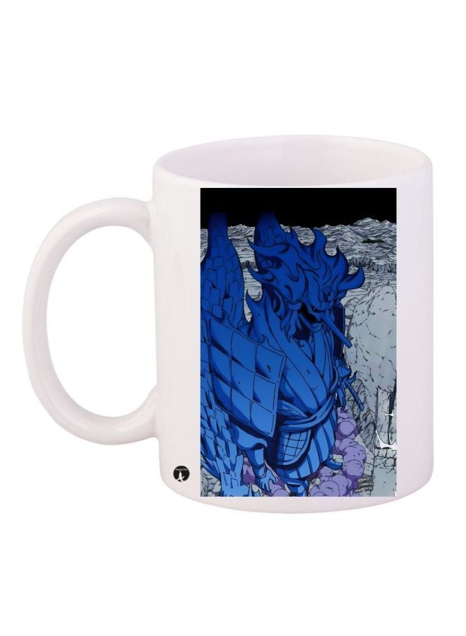 Anime Printed Coffee Mug White/Blue/Black 11ounce