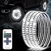 Tavaray 4PCS 14 Pure White Wheel Lights Adjustable 6500K UltraBright LED with Remote Control Flashing Modes LED Wheel Ring Lights for Trucks Cars SUVs Pickups Vehicle Offroad - Image 2