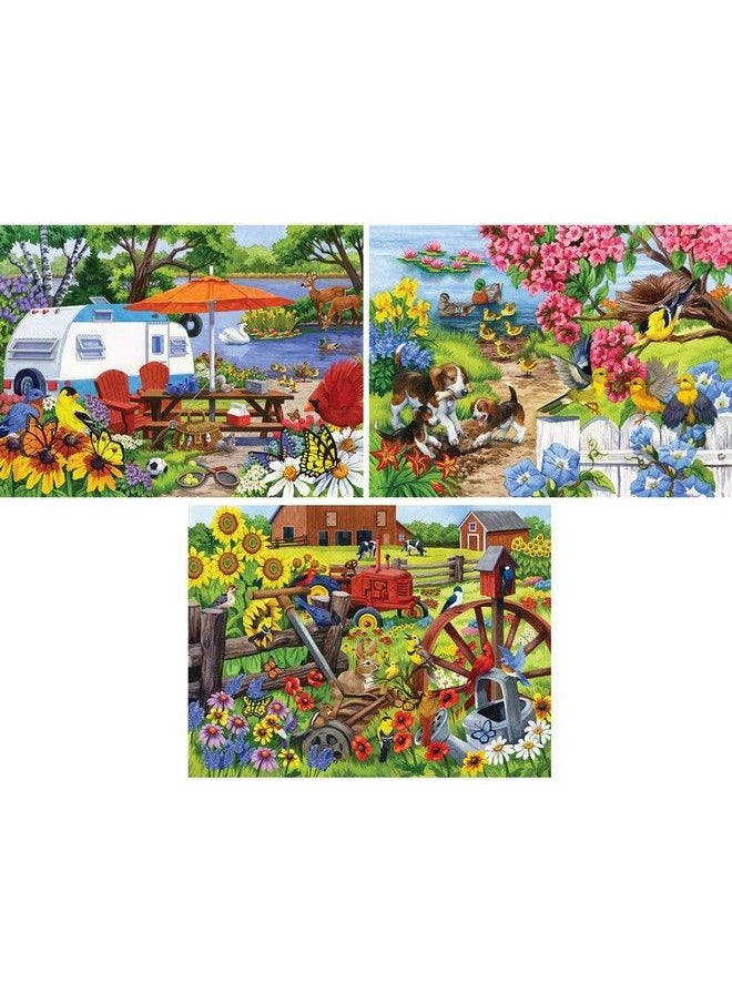 Bits and Pieces 500 Piece Jigsaw Puzzles For Adults Value Set Of Three (3) Farm And Animal Jigsaws By Artist Nancy Wernersbach 18" X 24"  - Image 3