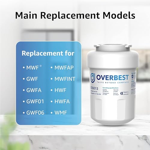 Overbest OB6013 Replacement for GE® MWF®, SmartWater® MWFP, MWFA, GWF, MWFAP, HDX FMG-1, WFC1201, HWF, GSE25GSHECSS, 9991, RWF1060, 197D6321P006 - Image 2
