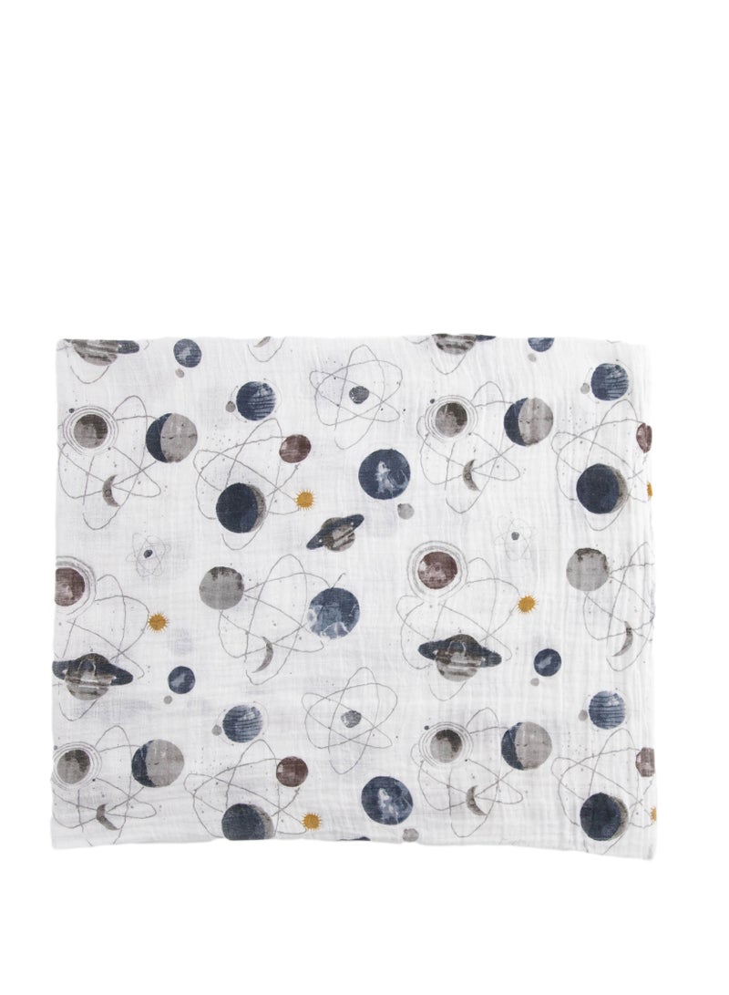 little unicorn Cotton Muslin Swaddle 3 Pack Set Planetary 2 Set - Image 3