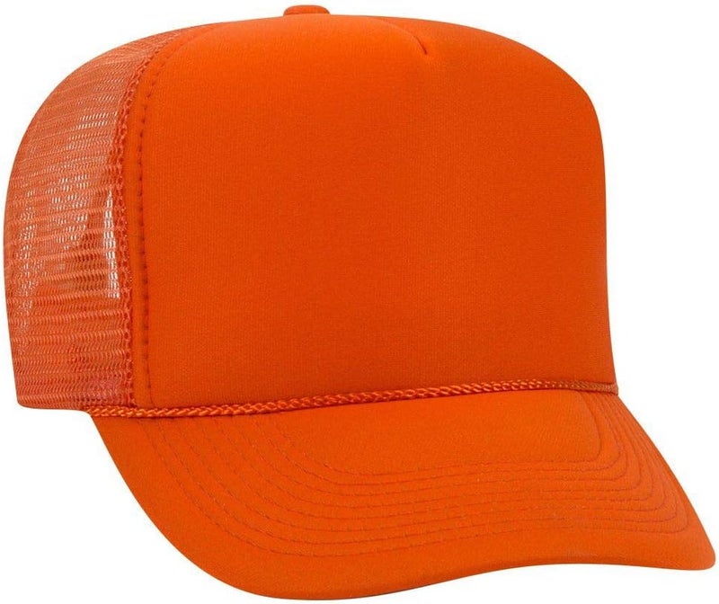 OTTO Polyester Foam Front 5 Panel High Crown Mesh Back Trucker Hat - Image 1